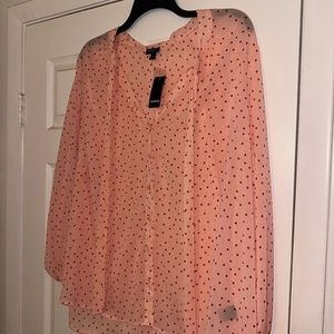 Sheer polka dot top
